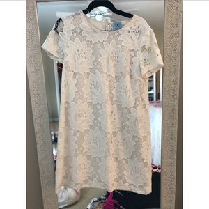 MOVING SALE white lace short sleeve dress